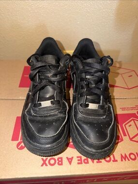 Nike Kids Air Force 1 - All Black Low-Top Sneakers
